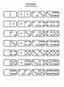 Printable dominoes